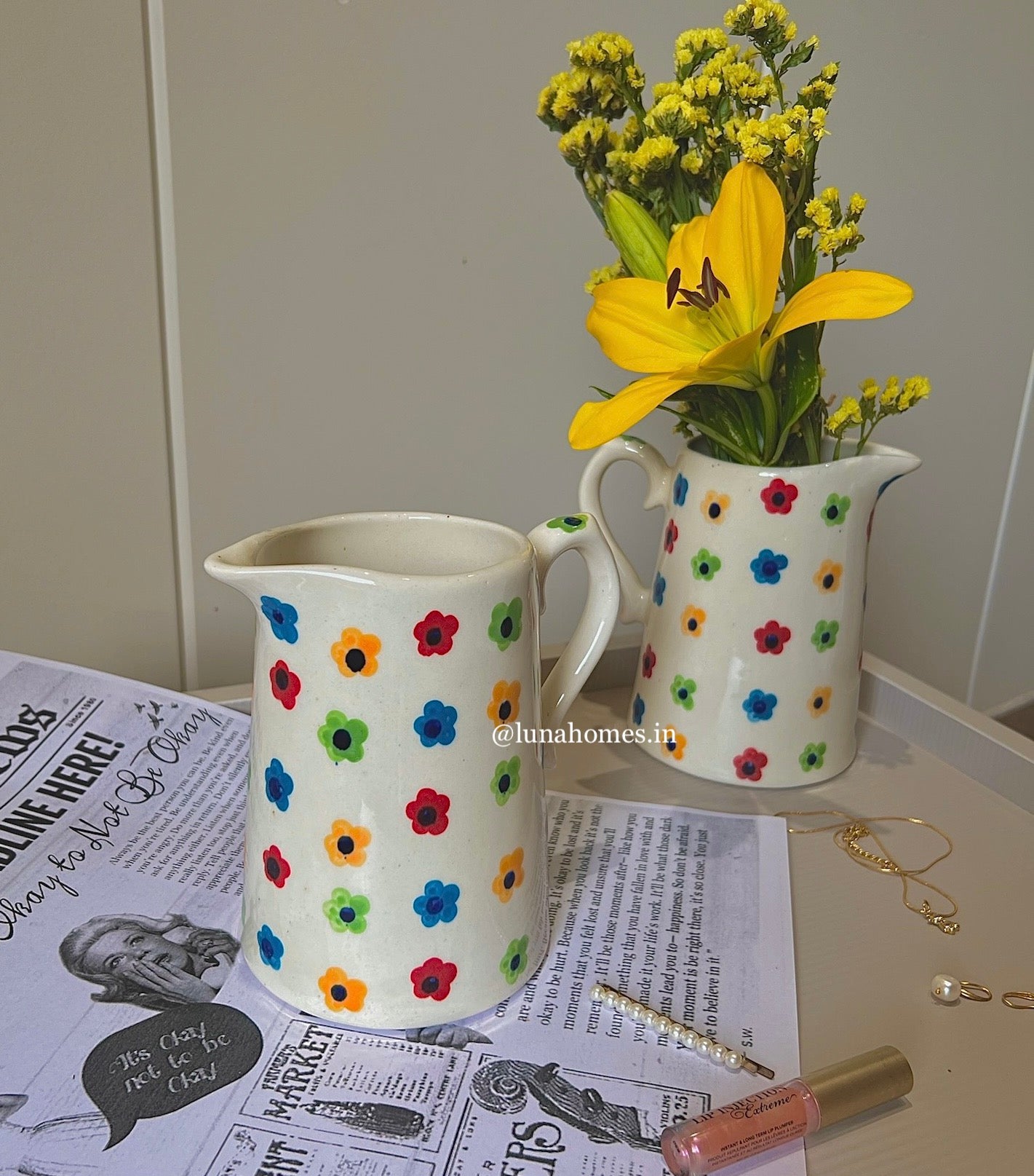 Ceramic Bloom Pitcher Jug