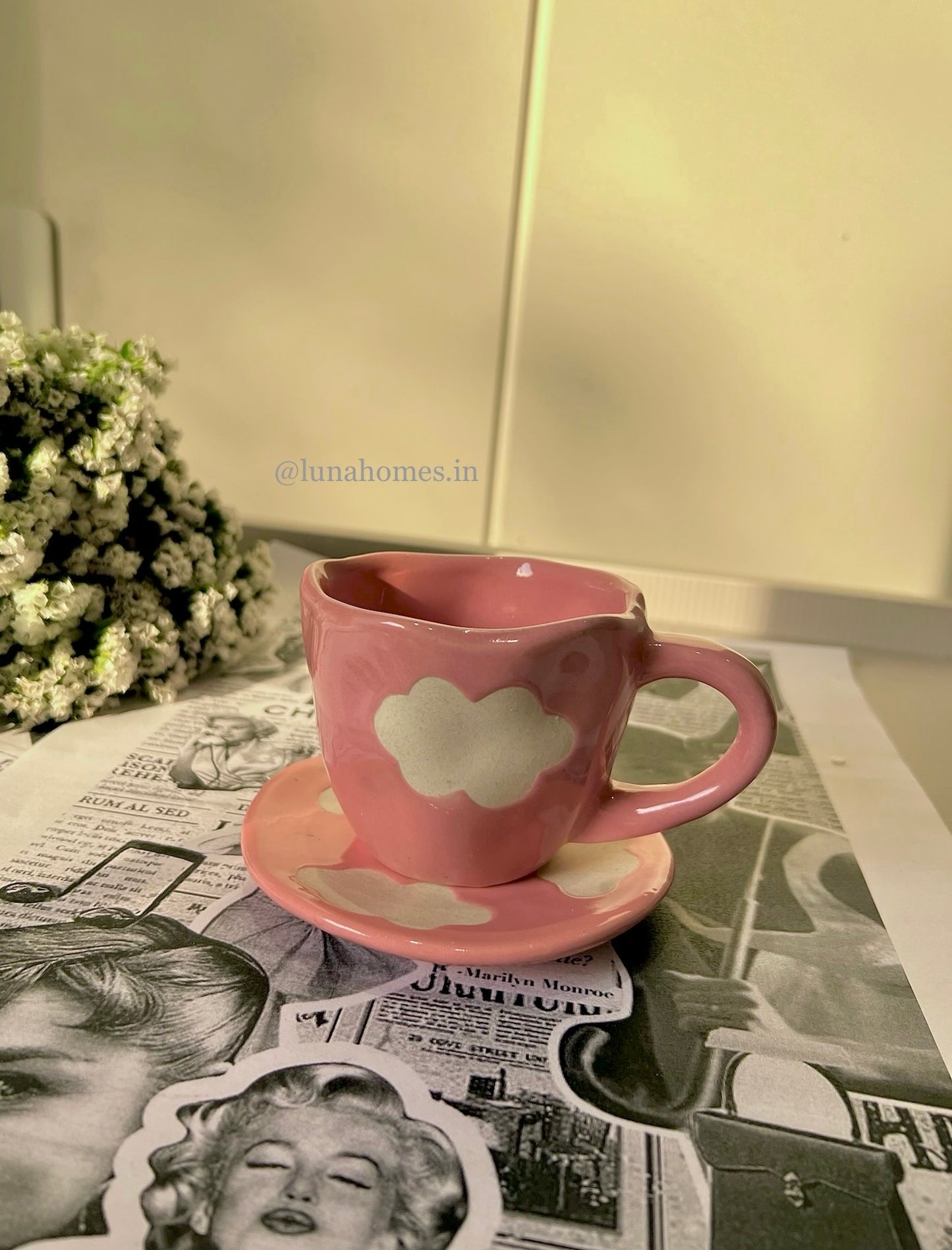 Cloud Nine Coffee Mug and Saucer Set