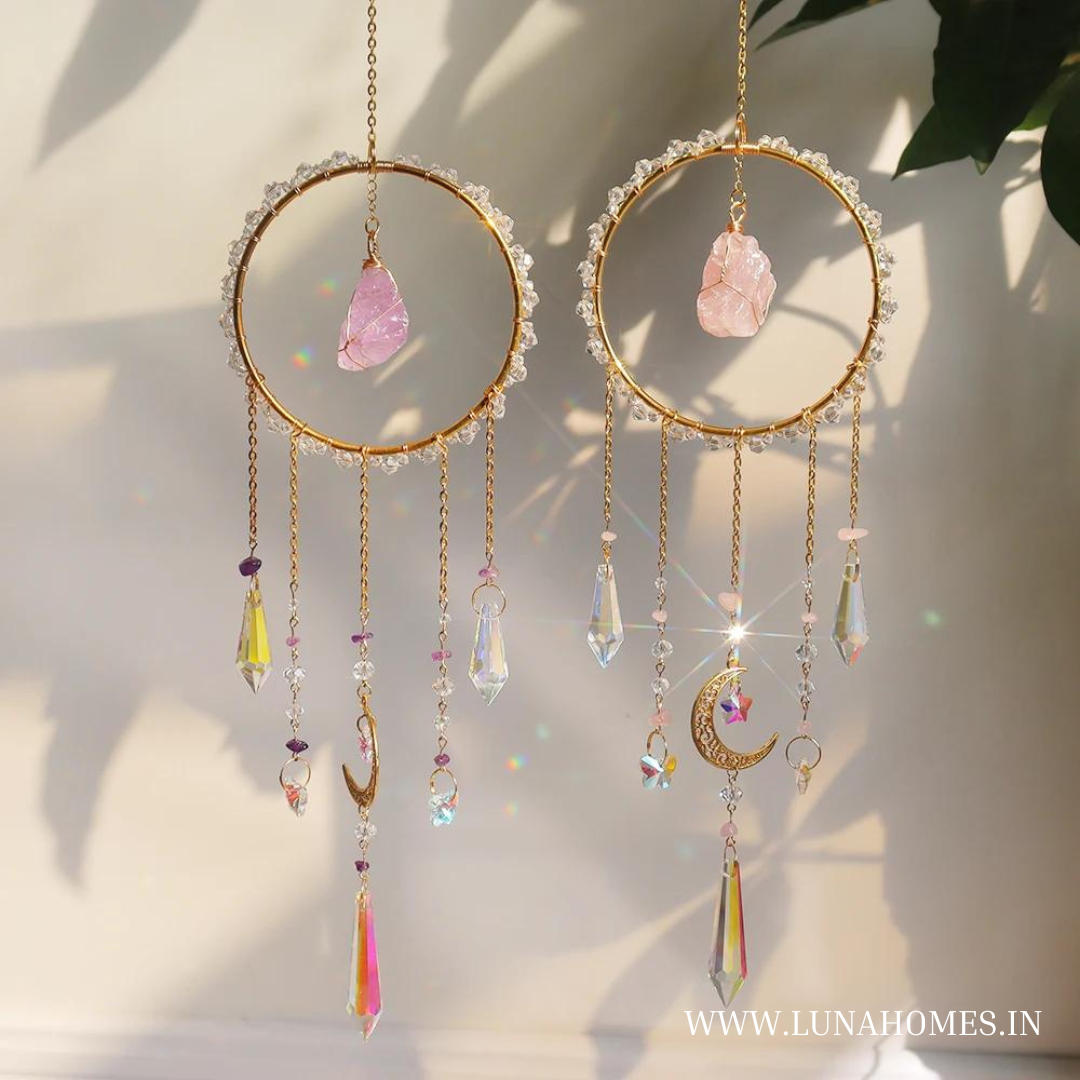 Luminous Crystal  Natural Stone Suncatcher Big