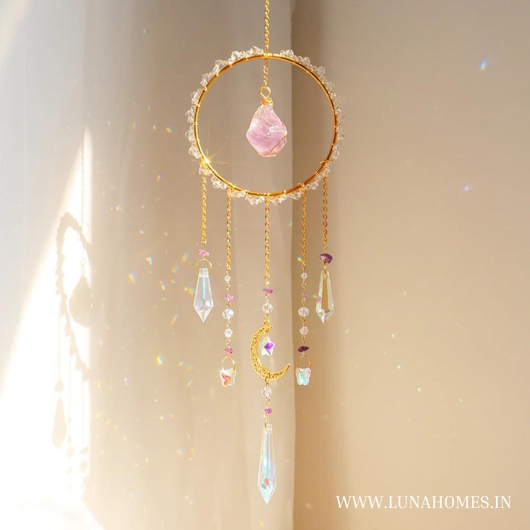 Luminous Crystal  Natural Stone Suncatcher Big