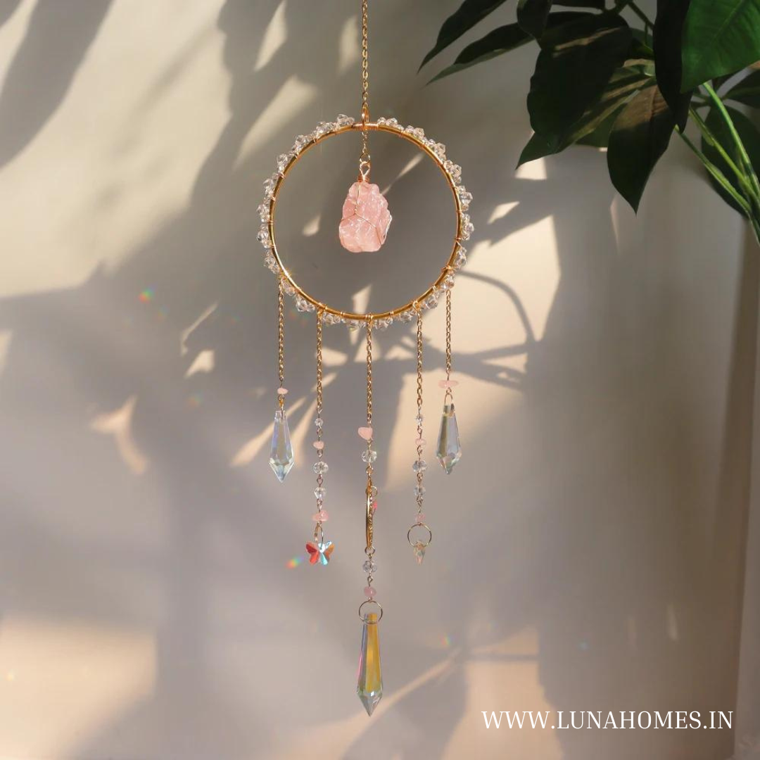 Luminous Crystal  Natural Stone Suncatcher Big